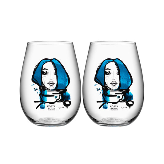 Set 2 pahare Miss You, 570 ml, All About You by Sara Woodrow - KOSTA BODA