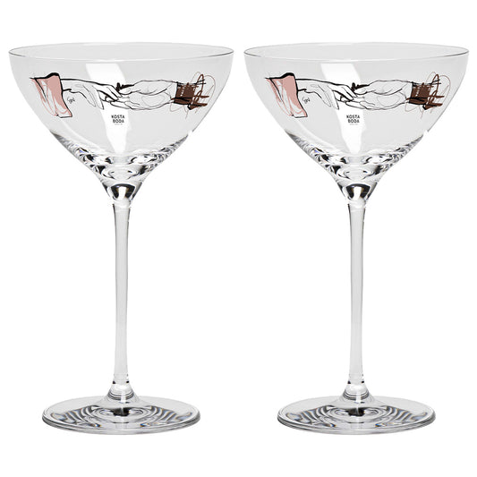 Set 2 pahare pentru sampanie, 320 ml, You And Me Together, All About You by Sara Woodrow - KOSTA BODA