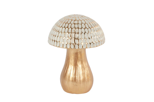 Decoratiune Ciuperca Tracie, auriu, 17 cm - SIMONA'S Christmas