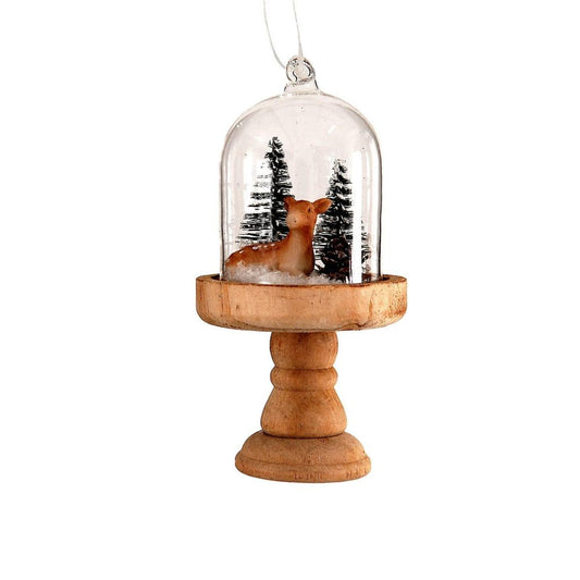 Ornament ren in clopot, maro-transparent, 13 cm - SIMONA'S Christmas