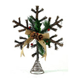 Varf de brad stea din ratan, maro/verde, 35 cm - SIMONA'S Christmas Varf de brad stea din ratan, maro/verde, 35 cm - SIMONA'S Christmas