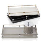 Tava decorativa lacuita Vanity, ivoar/auriu, 32 cm - RIVIERE Tava decorativa lacuita Vanity, ivoar/auriu, 32 cm - RIVIERE