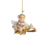 Ornament soricel Willow pe frunza, auriu, 7 cm - SIMONA'S Christmas Ornament soricel Willow pe frunza, auriu, 7 cm - SIMONA'S Christmas