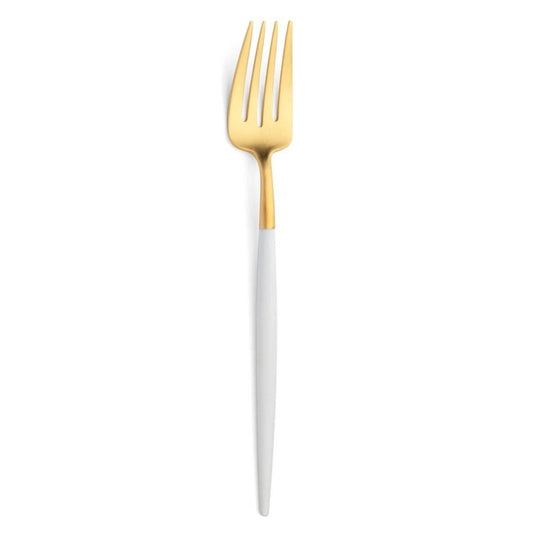 Furculita pentru peste, placata cu aur 24 k, Goa White Gold - CUTIPOL