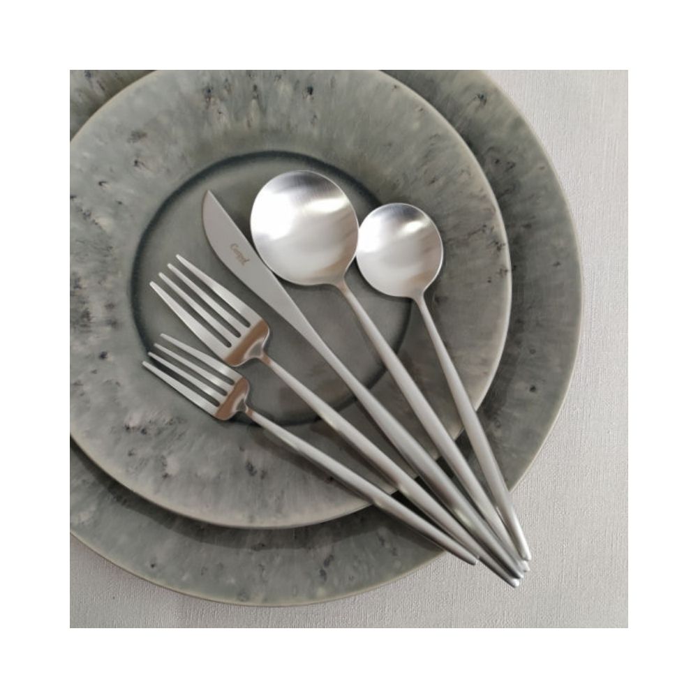 Set tacamuri din otel inoxidabil mat, 24 piese, Moon - CUTIPOL Set tacamuri din otel inoxidabil mat, 24 piese, Moon - CUTIPOL