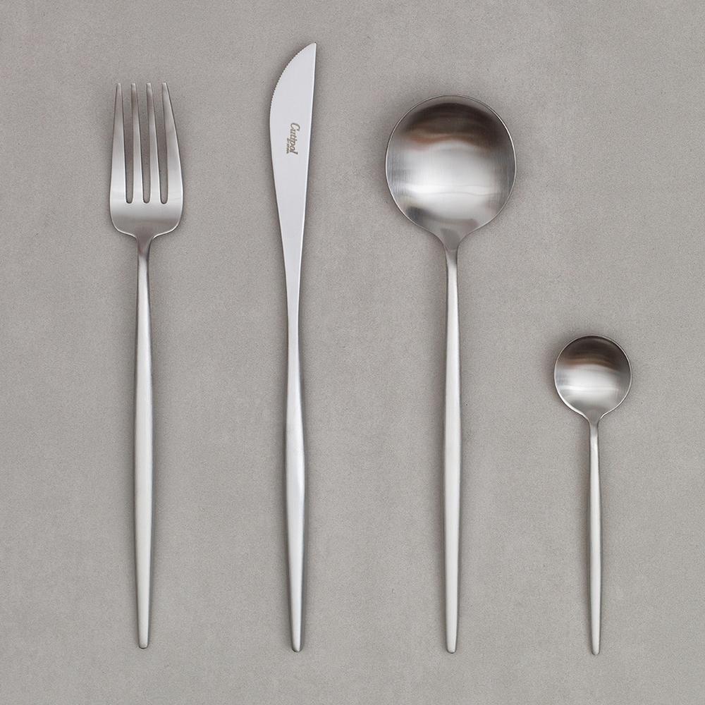 Set tacamuri din otel inoxidabil mat, 24 piese, Moon - CUTIPOL Set tacamuri din otel inoxidabil mat, 24 piese, Moon - CUTIPOL