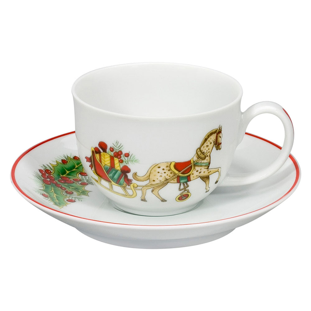Set 6 cesti pentru espresso si farfurii, Christmas Magic - VISTA ALEGRE Set 6 cesti pentru espresso si farfurii, Christmas Magic - VISTA ALEGRE