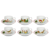 Set 6 cesti pentru ceai si farfurii, Christmas Magic - VISTA ALEGRE Set 6 cesti pentru ceai si farfurii, Christmas Magic - VISTA ALEGRE