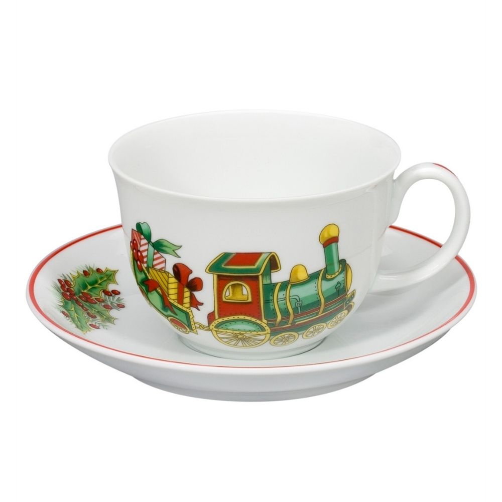 Set 6 cesti pentru ceai si farfurii, Christmas Magic - VISTA ALEGRE Set 6 cesti pentru ceai si farfurii, Christmas Magic - VISTA ALEGRE