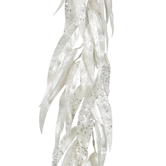 Ghirlanda alba - frunze de eucalipt, 152 cm - SIMONA'S Christmas