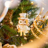 Ornament urs/bufnita, crem-sampanie, 9 cm - SIMONA'S Christmas Ornament urs/bufnita, crem-sampanie, 9 cm - SIMONA'S Christmas