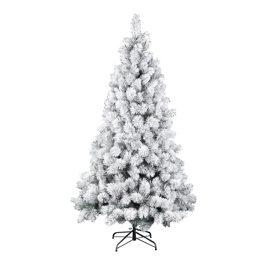 Brad artificial Flocked Inverness, alb, 210 cm  - SIMONA'S CHRISTMAS