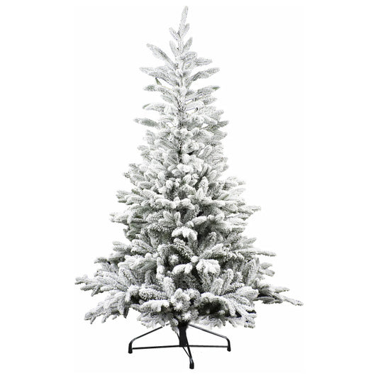 Brad artificial Flocked Renfrew, alb, 240 cm  - SIMONA'S CHRISTMAS
