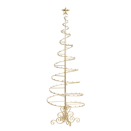 Brad decorativ Swirl metalic, auriu, 180 cm - SIMONA'S CHRISTMAS
