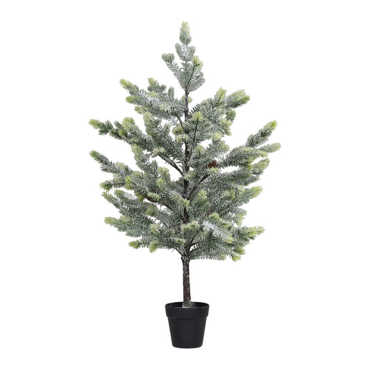 Brad inzapezit in ghiveci Noble, verde, 100 cm - SIMONA'S CHRISTMAS