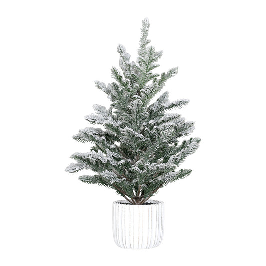 Bradut inzapezit in  ghiveci, verde, 55 cm - SIMONA'S CHRISTMAS