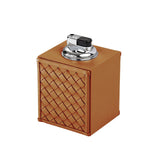 Bricheta de masa, din piele orange, 9 cm, Nereo - RIVIERE Bricheta de masa, din piele orange, 9 cm, Nereo - RIVIERE