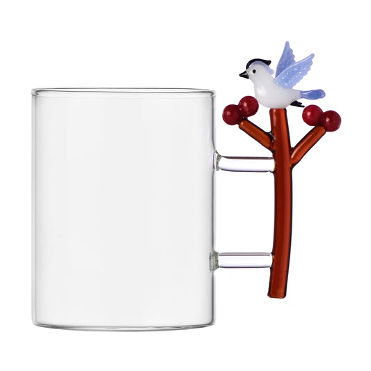 Cana din sticla, Light Blue Bird, Woodland Tales by Alessandra Baldereschi - ICHENDORF