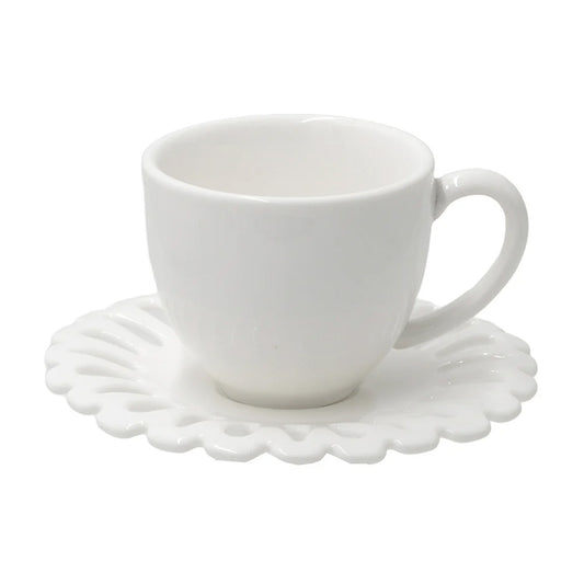 Ceasca pentru cafea si farfurie, 100 ml, Giulietta - LA PORCELLANA BIANCA