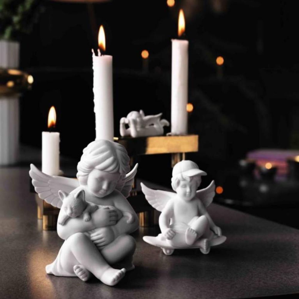 Figurina din portelan, ingeri cu coronita, 6 cm, Angels - ROSENTHAL Figurina din portelan, ingeri cu coronita, 6 cm, Angels - ROSENTHAL