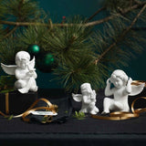 Figurina din portelan, inger cu bufnita, 14 cm, Angels - ROSENTHAL Figurina din portelan, inger cu bufnita, 14 cm, Angels - ROSENTHAL
