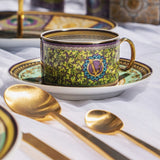 Set 6 cesti pentru ceai si farfurii, Barocco Mosaic - VERSACE Set 6 cesti pentru ceai si farfurii, Barocco Mosaic - VERSACE