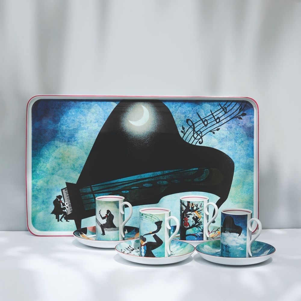Tava din portelan, Fur Beethoven by Fatinha Ramos - VISTA ALEGRE Tava din portelan, Fur Beethoven by Fatinha Ramos - VISTA ALEGRE