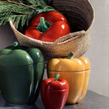 Cutie ceramica cu capac, verde, 21.2 cm, Pepper - BORDALLO PINHEIRO Cutie ceramica cu capac, verde, 21.2 cm, Pepper - BORDALLO PINHEIRO