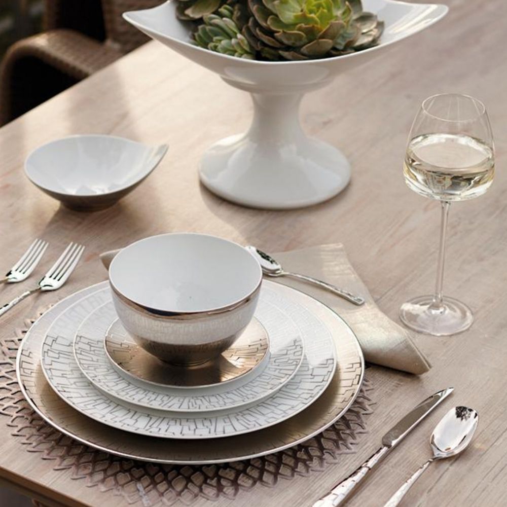 Farfurie pentru supa, TAC Gropius Skin Platin by Walter Gropius - ROSENTHAL Farfurie pentru supa, TAC Gropius Skin Platin by Walter Gropius - ROSENTHAL