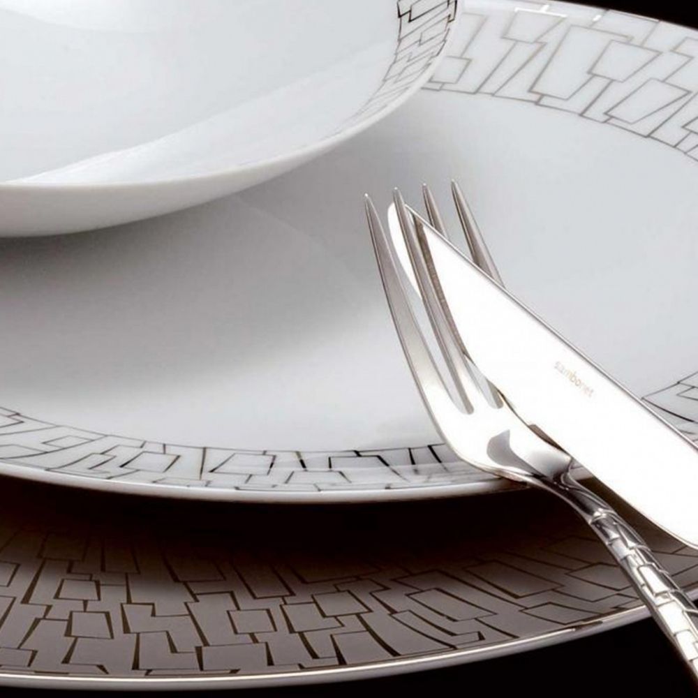 Farfurie pentru supa, TAC Gropius Skin Platin by Walter Gropius - ROSENTHAL Farfurie pentru supa, TAC Gropius Skin Platin by Walter Gropius - ROSENTHAL