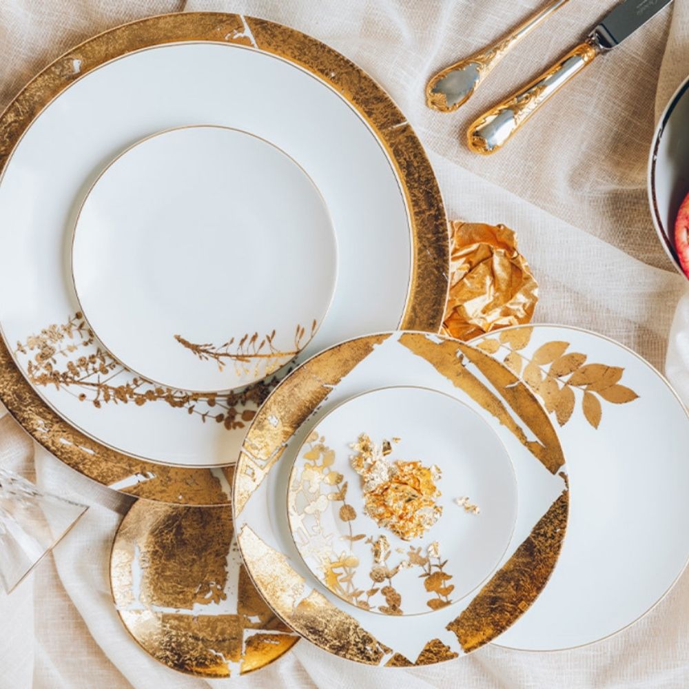 Farfurie pentru cina, Vegetal Gold - BERNARDAUD Farfurie pentru cina, Vegetal Gold - BERNARDAUD