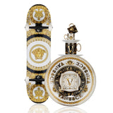 Set 6 cesti pentru espresso si farfurii, Virtus Gala Black - VERSACE Set 6 cesti pentru espresso si farfurii, Virtus Gala Black - VERSACE