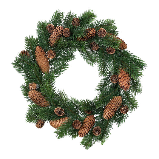 Coronita brad cu conuri, verde, 32 cm - SIMONA'S CHRISTMAS