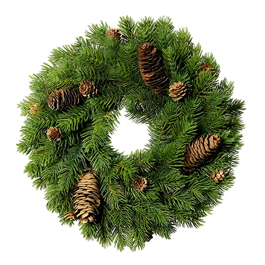 Coronita brad cu conuri, verde, 33 cm - SIMONA'S CHRISTMAS