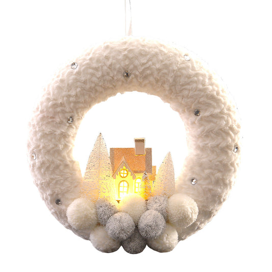 Coronita cu led, Village, alb - SIMONA'S CHRISTMAS