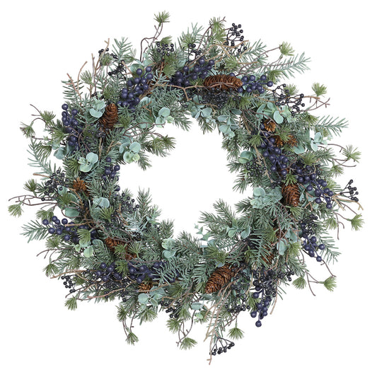 Coronita decorativa Winter Forest, verde, 60 cm - SIMONA'S CHRISTMAS