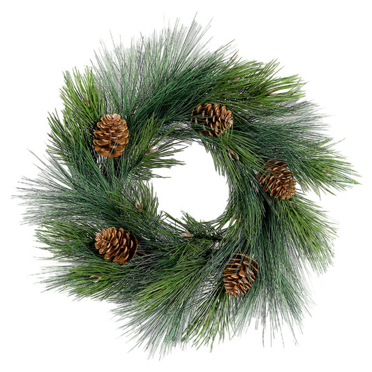 Coronita Pin Apache, verde, 50 cm - SIMONA'S CHRISTMAS