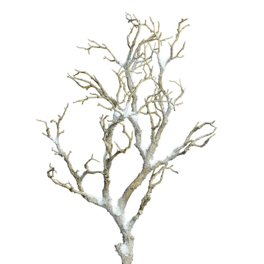 Creanga decorativa inzapezita, maro, 90 cm - SIMONA'S CHRISTMAS