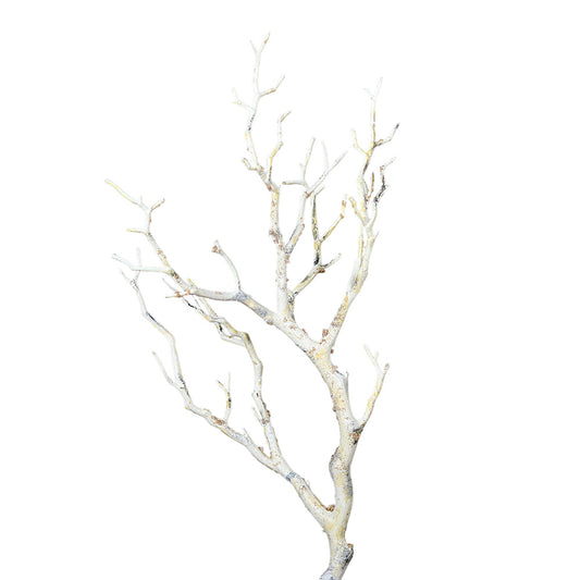 Creanga decorativa Mesteacan, alb, 30 cm - SIMONA'S COLLECTION