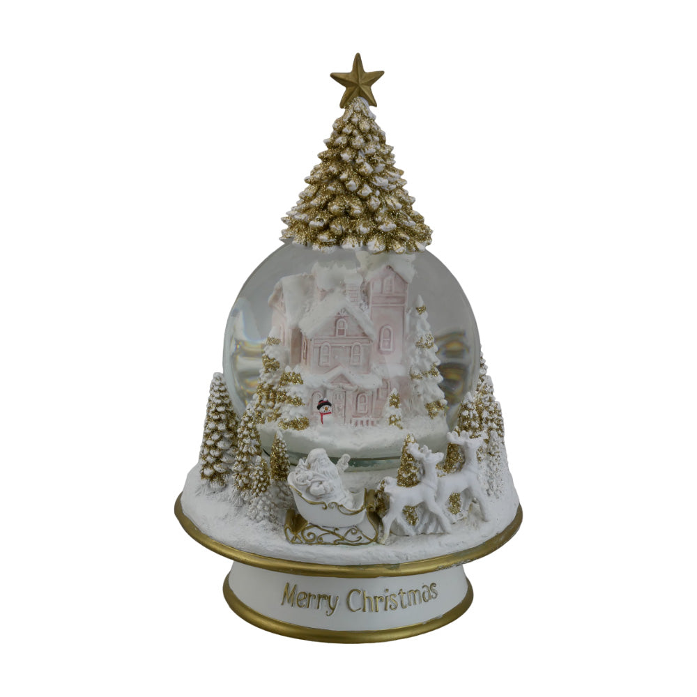 Cutie muzicala Padure magica, alb/auriu, 22 cm - SIMONA'S CHRISTMAS Cutie muzicala Padure magica, alb/auriu, 22 cm - SIMONA'S CHRISTMAS