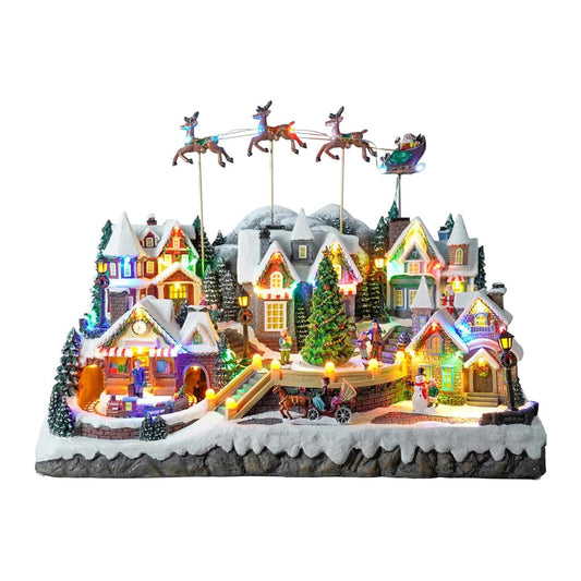 Cutie muzicala Sat Bergen iarna, 57 cm - SIMONA'S CHRISTMAS