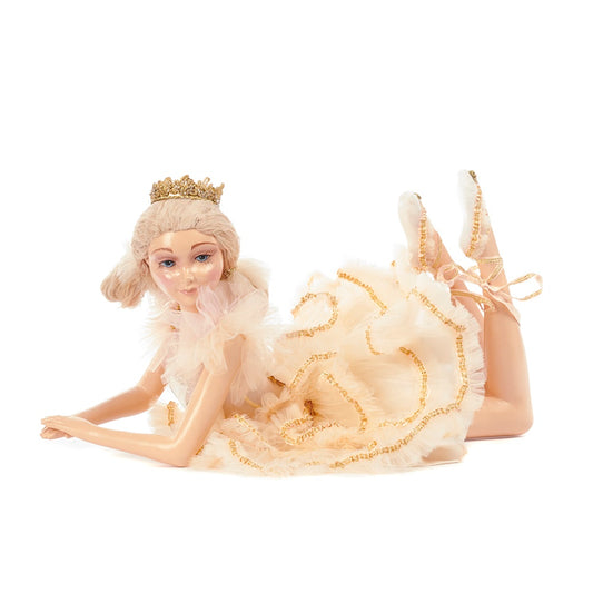 Decoratiune Balerina Sylvie, crem/roz, 47 cm - SIMONA'S CHRISTMAS