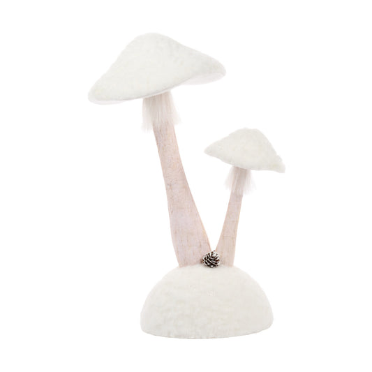 Decoratiune Ciuperci, alb, 30 cm - SIMONA'S CHRISTMAS