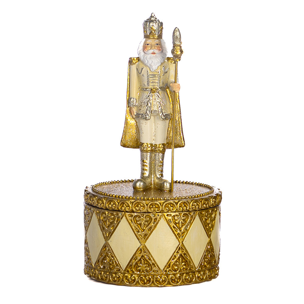 Decoratiune Cutie Spargator de Nuci Blake, crem/auriu, 14 cm - SIMONA'S CHRISTMAS Decoratiune Cutie Spargator de Nuci Blake, crem/auriu, 14 cm - SIMONA'S CHRISTMAS