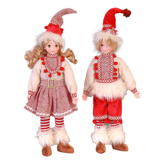 Decoratiune Papusa Sachairi, fata/baiat, 41 cm - SIMONA'S CHRISTMAS