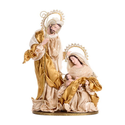 Decoratiune Scena nastere, crem/auriu, 41 cm - SIMONA'S CHRISTMAS