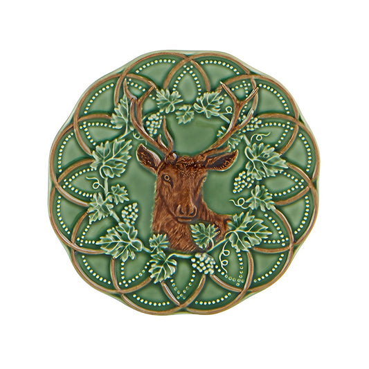 Farfurie bread and butter, 15.5 cm, Deer Bosque - BORDALLO PINHEIRO