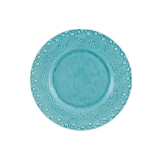 Farfurie pentru desert, albastru, 22.9 cm, Flora - BORDALLO PINHEIRO