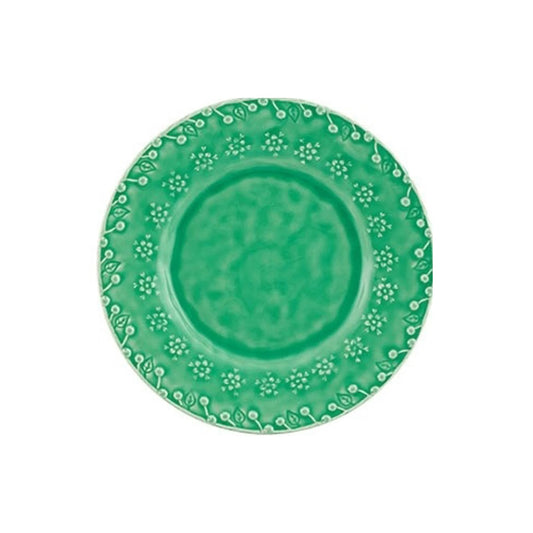 Farfurie pentru desert, verde, 22.9 cm, Flora - BORDALLO PINHEIRO