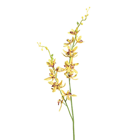 Floare decorativa Orhidee Cymbidium, galben, 90 cm - SIMONA'S COLLECTION